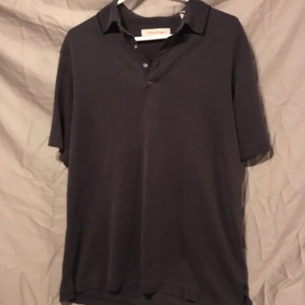 Mens Tommy Bahama size med short sleeve polo black